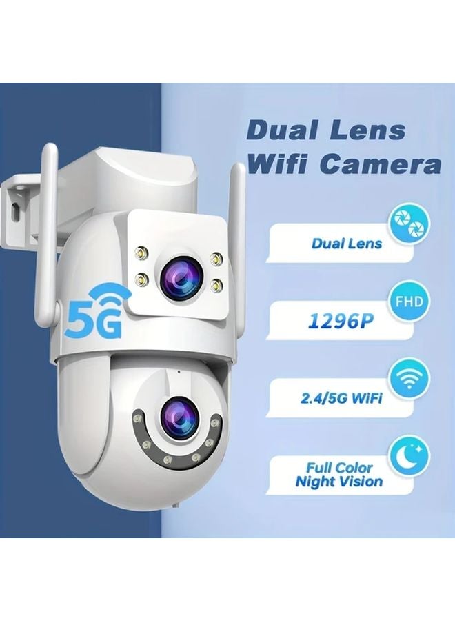JOOAN U W32 HD Dual Lens Security Camera 5G WiFi Indoor Outdoor Auto Tracking PTZ Night Vision Motion Detection Two Way Audio USB Powered - Image 1