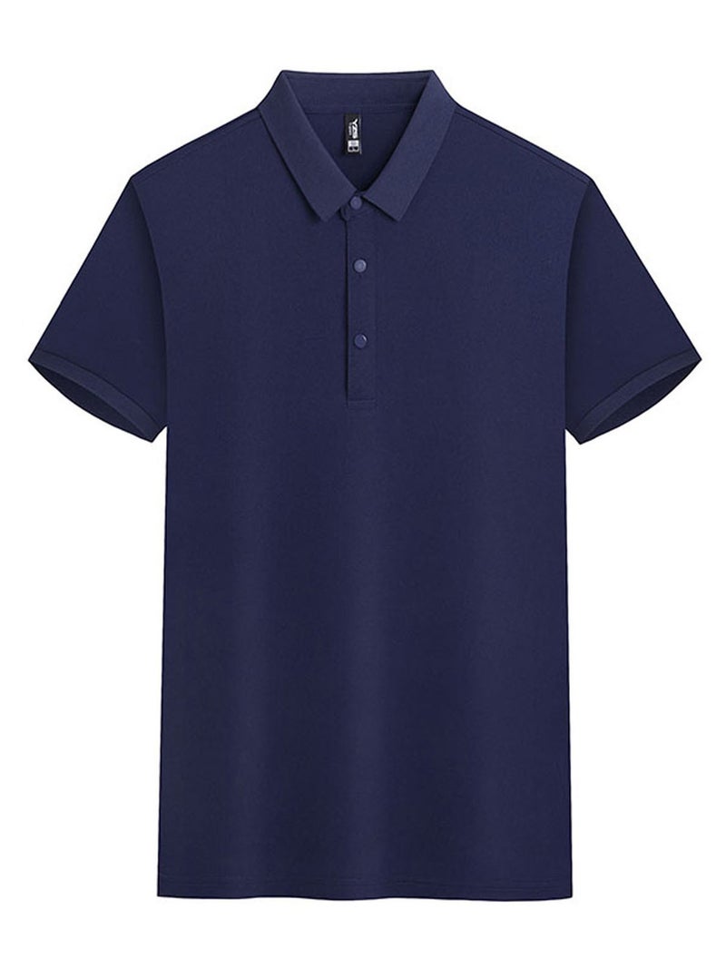 Ice Silk Cool-Feeling Polo Shirt Custom Summer T-Shirt Men'S Workwear Short-Sleeved Corporate Uniform Group Printing And Embroidery Logo - Image 3