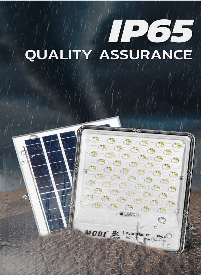 MODI Solar Flood Light 300W IP65 with Remote Control – Super Bright, Waterproof Outdoor Security Light  - Image 3