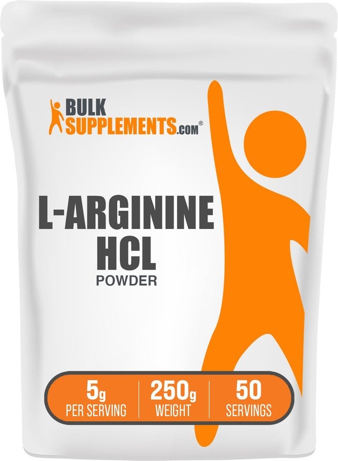 BulkSupplements.com L-Arginine HCl Powder - Nitric Oxide Supplement, Arginine Powder - Unflavored & Gluten Free, 5g per Serving, 250g (8.8 oz) (Pack of 1) - Image 1