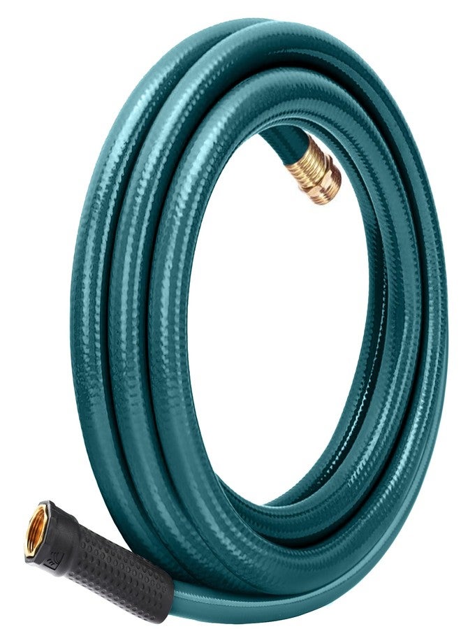 Worth Leader Short Garden Hose 3/4 in. x 10 ft. -Heavy Duty,Durable,Lightweight,Male to Female Fittings -No Kink Leakproof PVC Flexible Water Pipe -Brass Aluminum Ends for Household & Commercial-Green - Image 1