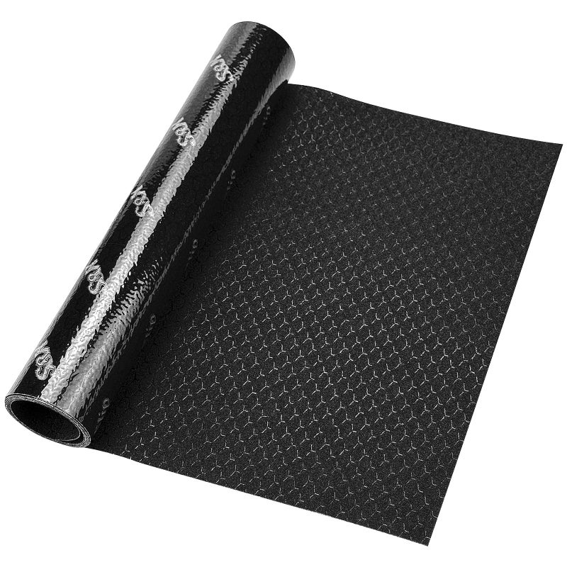 SX S&X Black Skateboard Grip Tape 12â€ x 48â€ - Single Sheet, Hexagonal Pattern for Superior Grip - Image 1