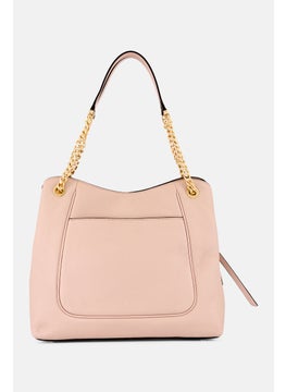 Michael Kors Women Brand Logo Leather Shoulder Bag 27 H x 34 L x 12 W cm, Light Pink  - Image 3