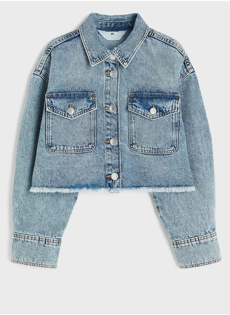 H&M Youth Mid Wash Denim Jacket