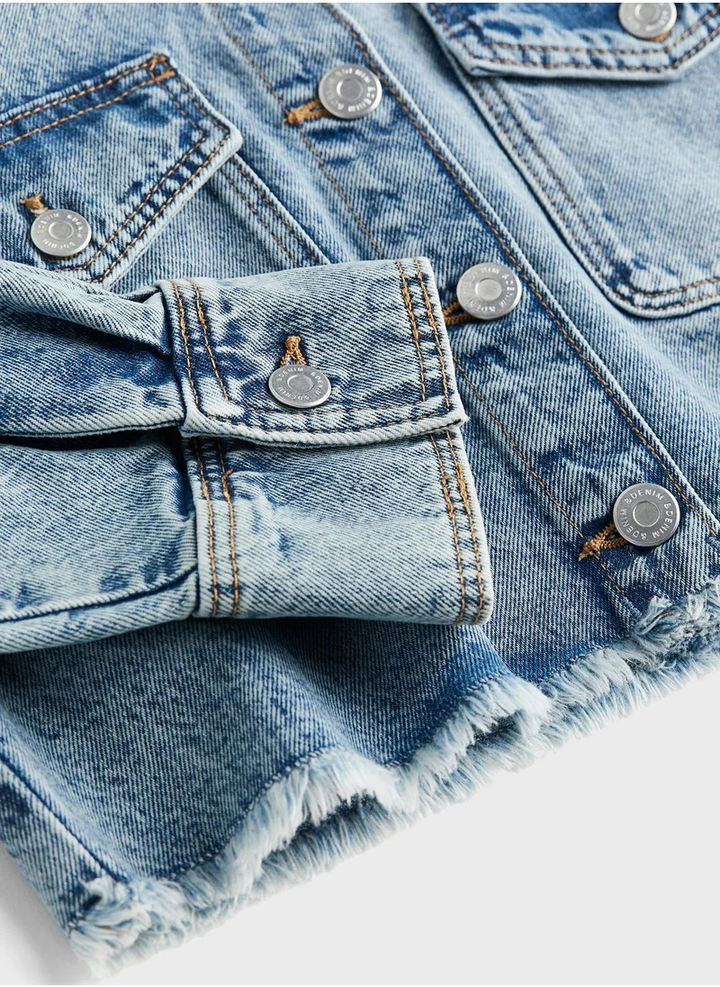 H&M Youth Mid Wash Denim Jacket