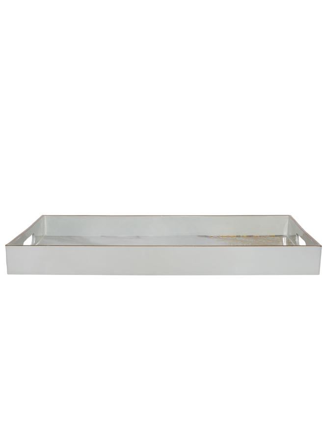 Alsaif Fiber Serving Tray 45 X 31 X 4 Cm Gray Marble - Image 2