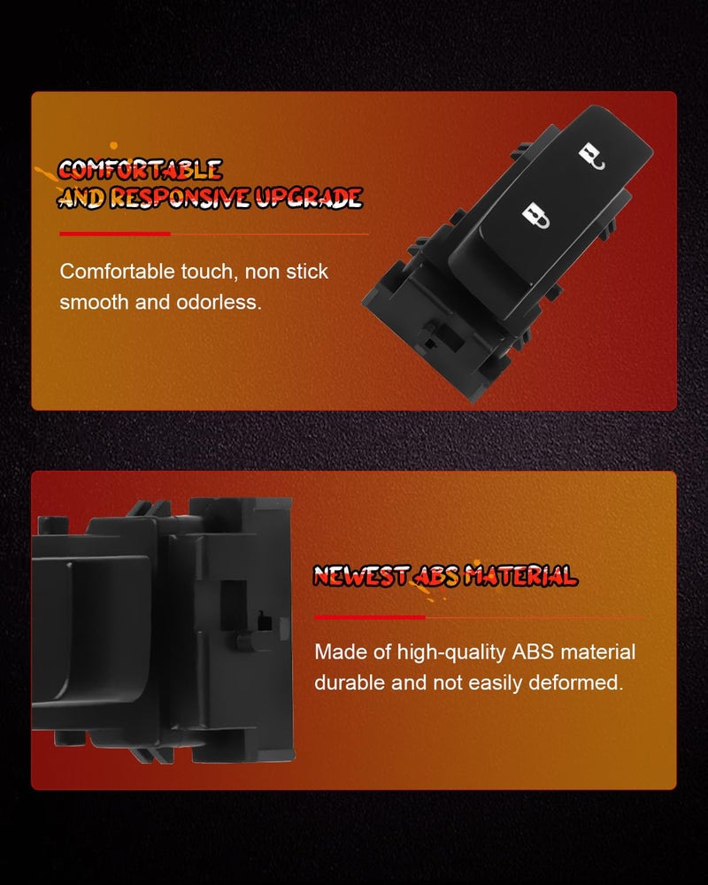 CCIYU Door Lock Switch Control Switch Replacement fit for Chevy Silverado 1500 2500HD 2008-2013 GMC Sierra 1500 2500 HD 2008-2013 GMC Sierra Denali 2500HD 3500HD 2011-2014 15804093 SW9550 - Image 4