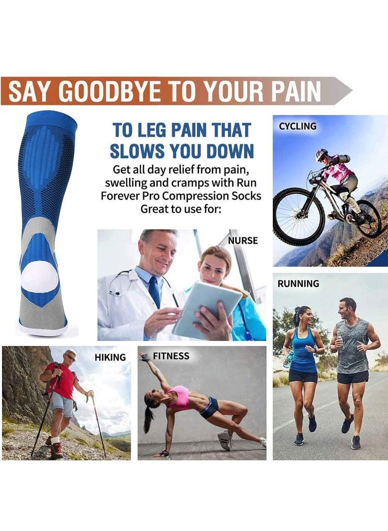 SYOSI Compression Socks (3 Pairs) for Men Circulation 20-30 mmHg Medical Compression Stockings Women Nursing(L-XL)  - Image 4