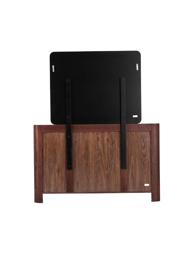 DANUBE HOME Alhamra Dresser With Mirror & Stool | Durable Vanity Table | Dressing Makeup Desk With Storage | Modern Design Bedroom Furniture L100xW80xH1.7cm-D.Brown/White/Green - Image 3