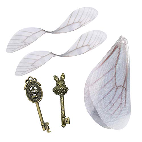 Waybas 46 PCS Antique Bronze Vintage Skeleton Keys Charms Potter Flying Keys Enchanted Key With 50 Pairs Dragonfly Wings and 105 Yards Fishing Line For Jewelry Making Necklace Crafts - Image 3