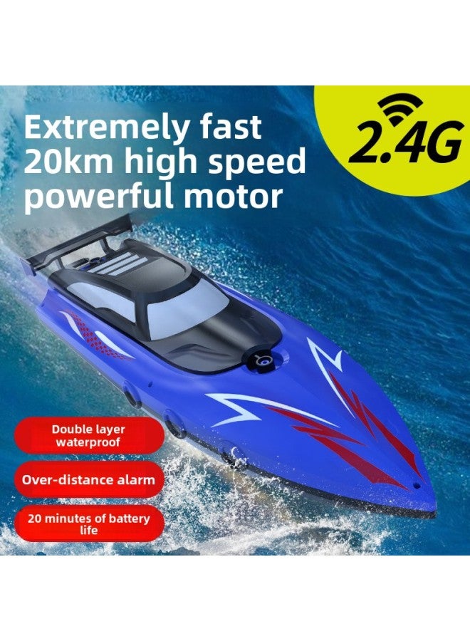 Explosions 2.4G قارب للتحكم عن بعد، يخت كهربائي عالي السرعة، نموذج قارب سريع للأطفال، هدية عيد ميلاد للأولاد - اللون: 2.4 جرام، قارب للتحكم عن بعد - أزرق فاتح - (بدون بطارية احتياطية) - Image 4