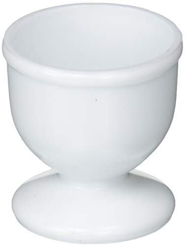 Ai-De-Chef 1 X Egg Cups Set 4 PC Poached Hard Boiled Breakfast White Save Kitchen Hot Food New, Silver - Image 1
