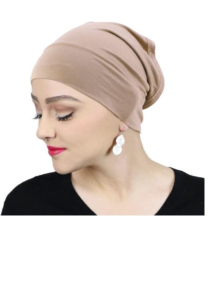 6 PCS Women Hijab Under Cap, Islamic Scarf Hat Cap Bonnet Muslim Inner Under Scarf Hat Hijab Cap