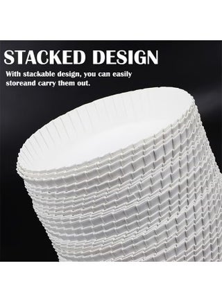 100 PCS Disposable Paper Cup Cover Hot Cup Lid Recycled Drinking Lid Coffee Cup Cover for Cafe Hotel KTV Bars, Paper Covers for Glassware, 2.95 Inches Diameter White Paper Cup Lids - view 4