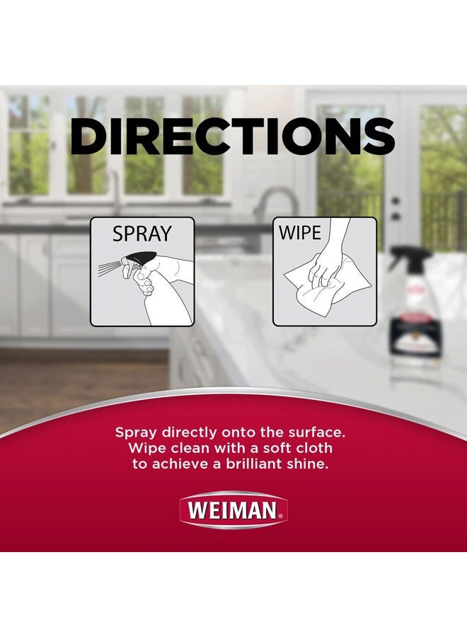 Weiman Quartz Countertop Cleaner and Polish (2 Pack w/Micro Towel) Clean and Shine Your Quartz Countertops Islands and Stone Surfaces with Ultra Violet Protection - Image 4