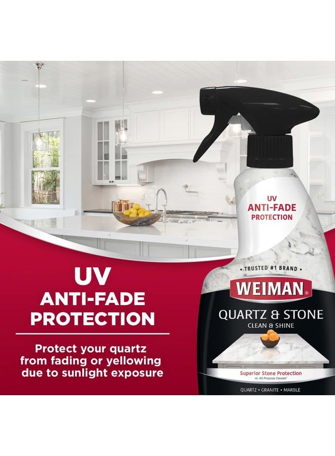 Weiman Quartz Countertop Cleaner and Polish (2 Pack w/Micro Towel) Clean and Shine Your Quartz Countertops Islands and Stone Surfaces with Ultra Violet Protection - Image 3