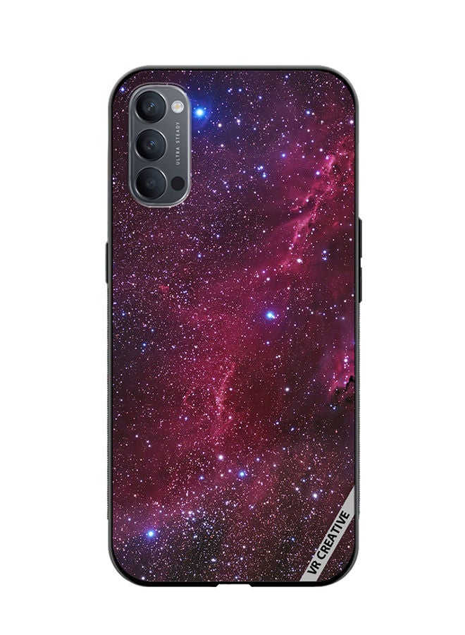 VR CREATIVE Protective Case Cover For Oppo Reno4 Pro 5G Galaxy Stars Space Design Multicolour - Image 1