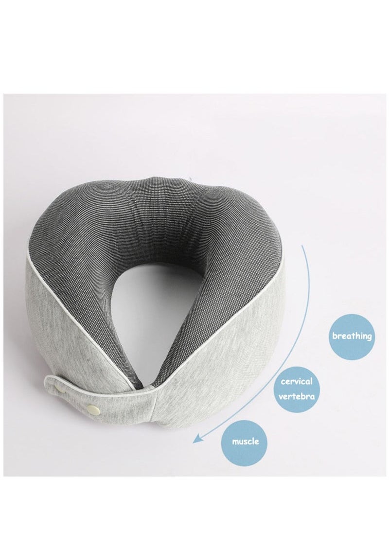 Captaintech Breathable Neck Pillow Memory Foam Comfortable Travel Neck Pillow Travel Pillows for Sleeping Airplane U Shape for Head and Neck Support, Portable Travel Pillow Machine Washable  - Image 4