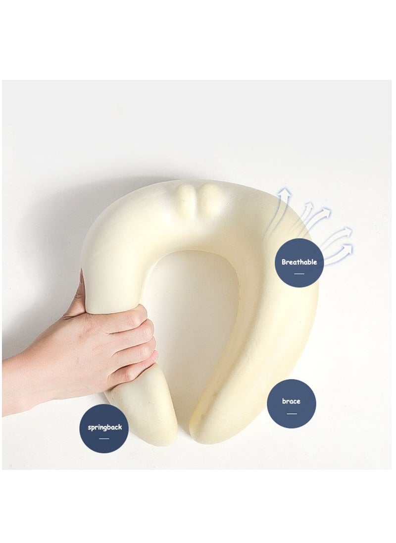 Captaintech Breathable Neck Pillow Memory Foam Comfortable Travel Neck Pillow Travel Pillows for Sleeping Airplane U Shape for Head and Neck Support, Portable Travel Pillow Machine Washable  - Image 5