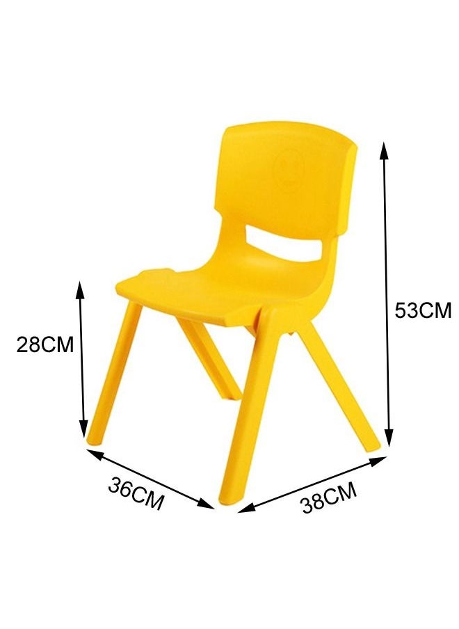 XIANGYU Durable And Wonderful Plastic Stacking Chair For Kids  Yellow, 28CM  - Image 2