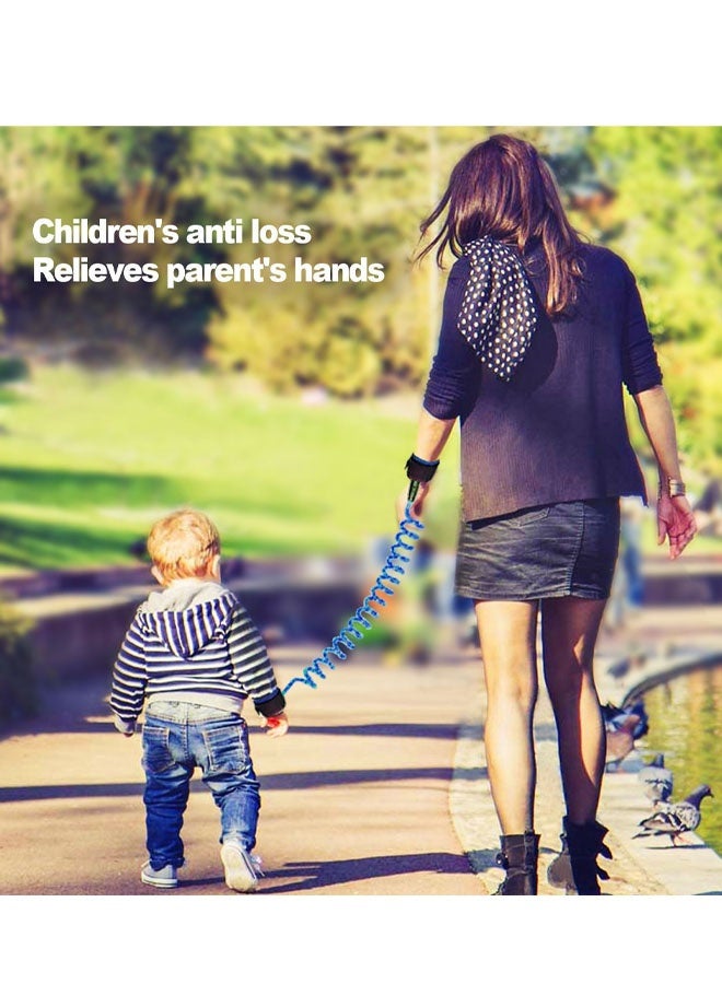 Anti Lost Safety Wrist Link Child Safety Harness Strap Rope Leash Walking Hand Belt Band Wristband(1.5m Blue) - Image 3