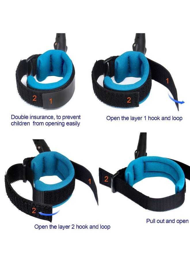 Anti Lost Safety Wrist Link Child Safety Harness Strap Rope Leash Walking Hand Belt Band Wristband(1.5m Blue) - Image 4
