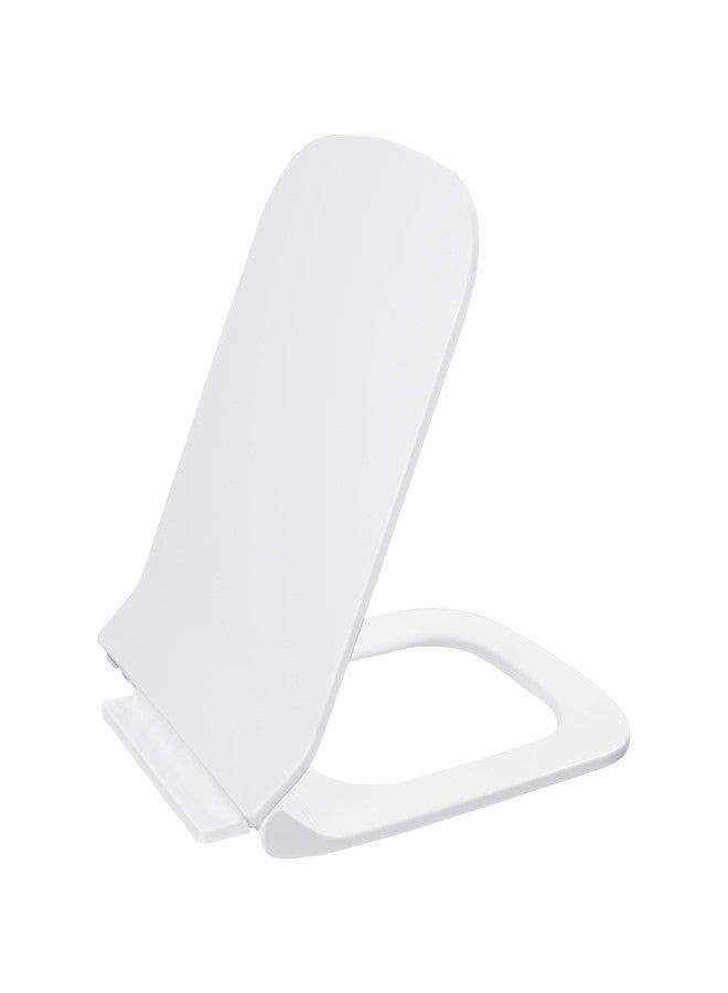 LUXART Toilet Seat Cover 44L x 34W CM| Western Commode Squaricle Seat Cover | Soft Close Technology Heavy Quality Commode Lid With Installation Kit | Plastic Toilet Cover For Bathroom, Commercial Use - Image 1
