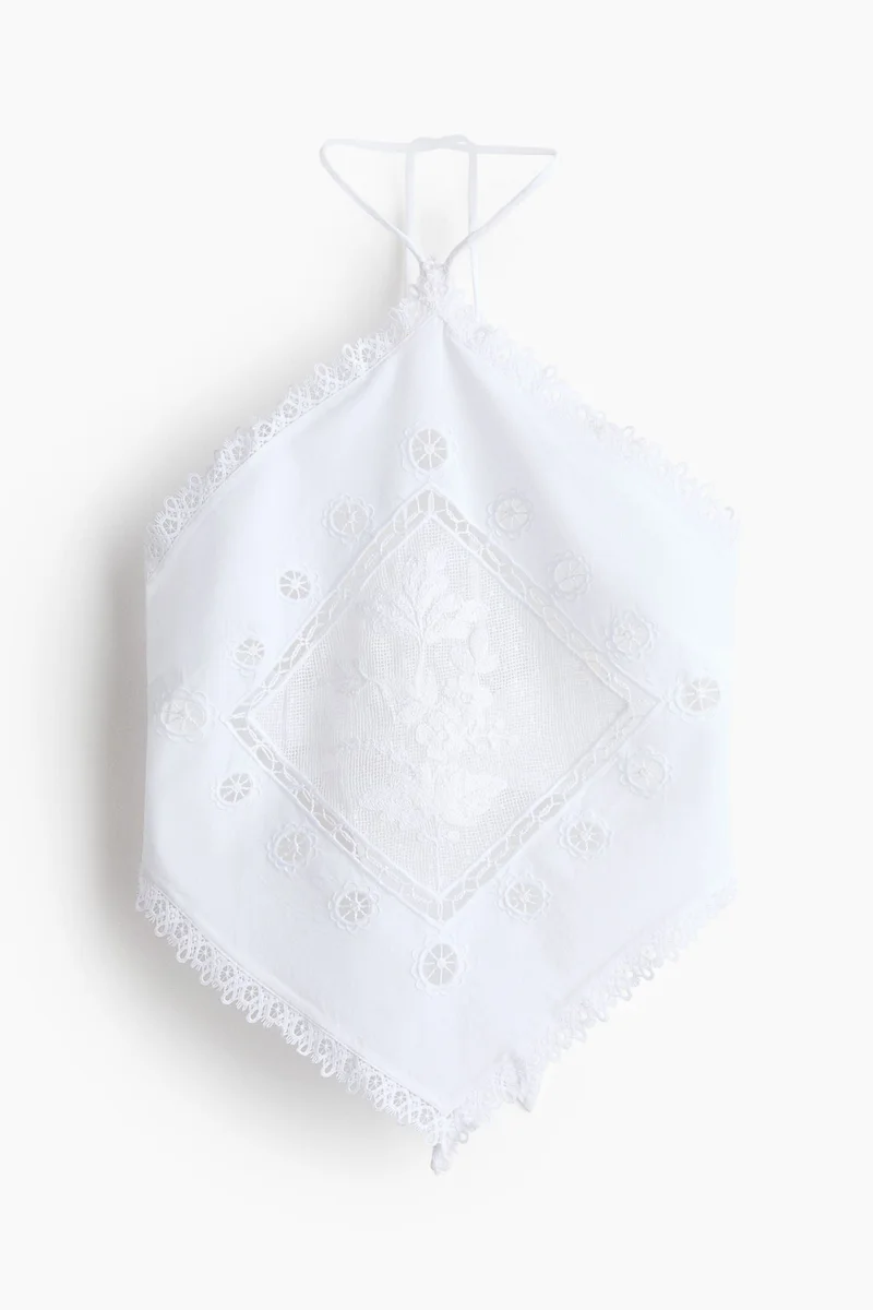 H&M Lace-detail halterneck top