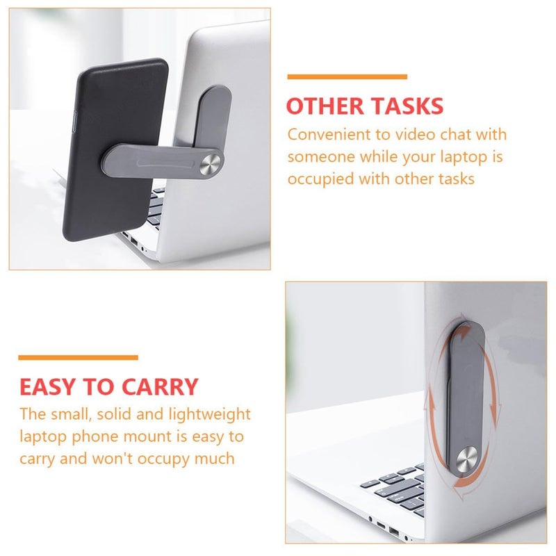 NUOBESTY Portable Foldable Monitor Phone Holder Clip Dark Gray - Image 4