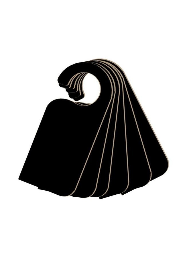 FRECI 6Pcs Wooden Door Sign Hanger Mini Double-Sided Wood Blackboard Chalkboard Message Notes Memo Board Door Knob Hanger Sign, Black Two - Image 5