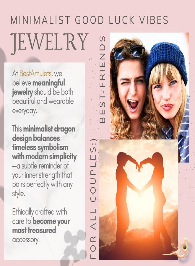 BestAmulets Couples Dragon Bracelets - Love and Money Amulets - Green Serpentine & Pink Good Luck Jewelry - Spiritual and Emotional Support Gift - Image 5