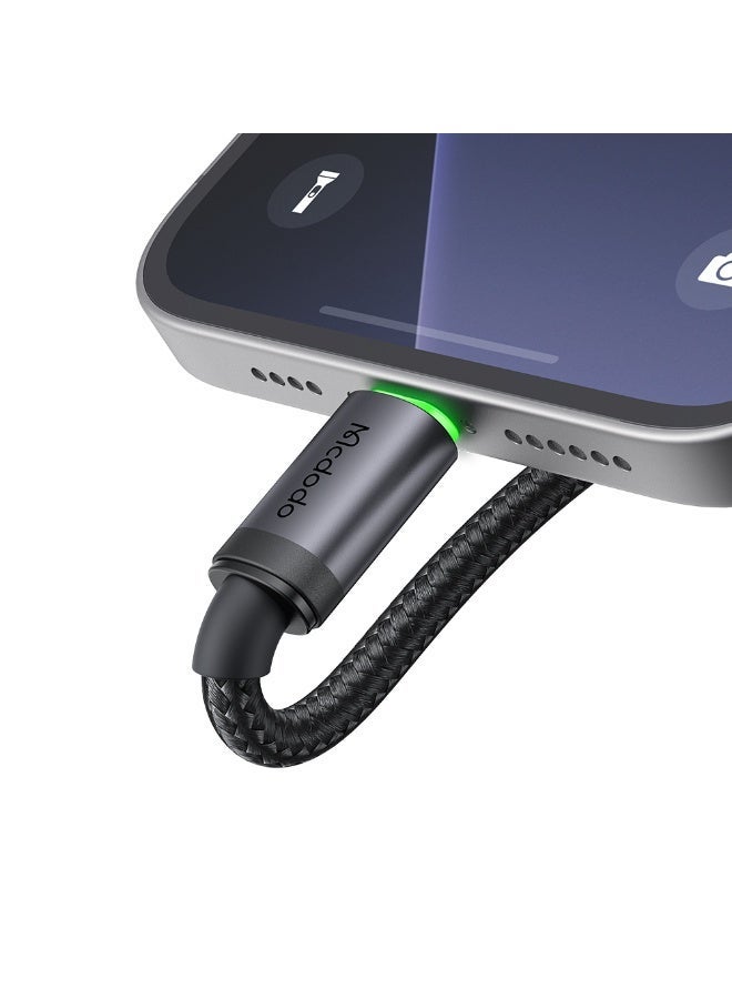 مكدودو كابل USB-C إلى USB-C مع إضاءة LED بقدرة 60 واط للشحن السريع 1 متر من ماكدودو – كابل تايب سي بتقنية PD متوافق مع أجهزة أندرويد وسامسونج والتابلت واللابتوب – أسود - Image 5