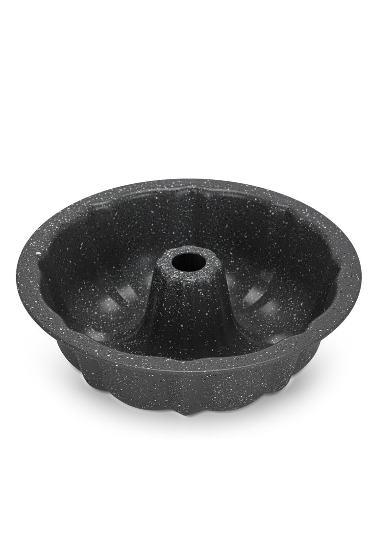 Fissman Bundtform Pan 25cm, Carbon Steel Granite Non Stick 8.0cm Deep Bundtform Pan | Non Toxic PFOA Free Cake Mold | High Heat Durable Baking Mold for Cake, Jello, Gelatin  - Image 1