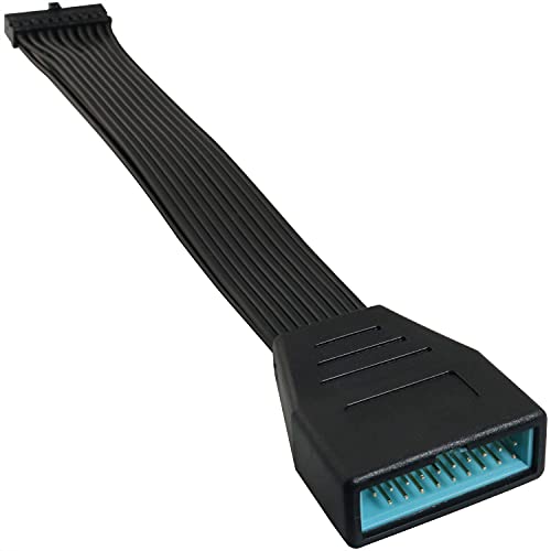 LUORNG 1PC USB 3.0 19/20 دبوس ذكر إلى USB 3.0 20 دبوس أنثى موسع، كابل تمديد رأس USB 3.0، محول لوحة الأم - Image 1