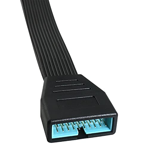 LUORNG 1PC USB 3.0 19/20 دبوس ذكر إلى USB 3.0 20 دبوس أنثى موسع، كابل تمديد رأس USB 3.0، محول لوحة الأم - Image 3