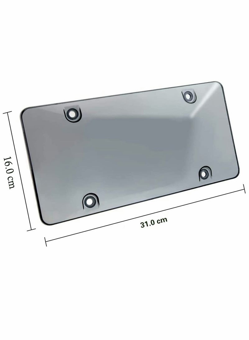 Excefore 2 PCS License Plates Shields Cover Tinted Clear d Design Unbreakable Fits All Standard 31x16 CM Novelty License Plates Protect Your Front Back License Plates Includ Screws - Image 4