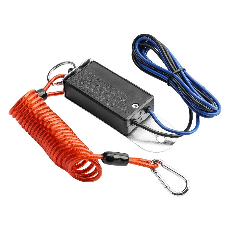 Rnigs Trailer Breakaway Switch 6ft Breakaway Coiled Cable with Electric Brake or RV Towing Trailer
