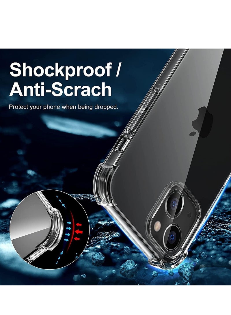 Denx Clear Case Cover For iPhone 15, Shockproof, flexible TPU, Bumper Cover Transparent Anti scratch TPU, Full Camera Protection, Designed For iPhone 15 - Image 3