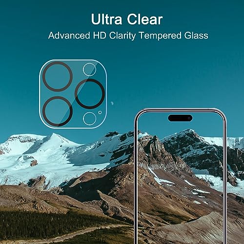 Ailun 3 Pack Camera Lens Protector for iPhone 15 Pro & iPhone 15 Pro Max,Tempered Glass,9H Hardness,Ultra HD,Anti-Scratch,Easy to Install,Case Friendly [Does not Affect Night Shots] - Image 4
