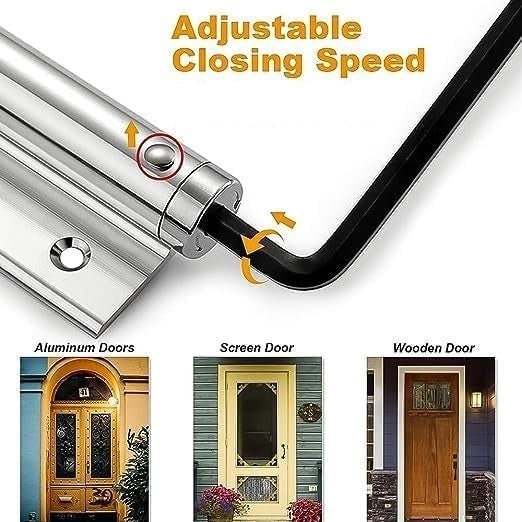 TERXA Spring Door Closer for ResidentialCommercial Purposes Light Weight Door Closer Draft Stopper for Safety Purpose Soft Closing Door Hardware Pack of 1Multicolor - Image 5