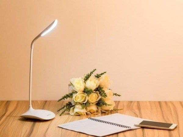 FAGVA Desk Lamp Eye Protection LED Lamp Flexible Bedside Table Desk Lamp LED Reading Desk Light Pack of 1 White - Image 2