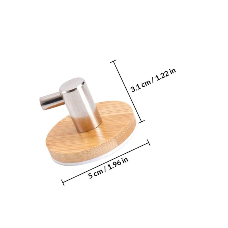 4Pcs Stainless Steel Adhesive Wall Hooks For Towels Robes Hats Bathroom Kitchen - Image 3