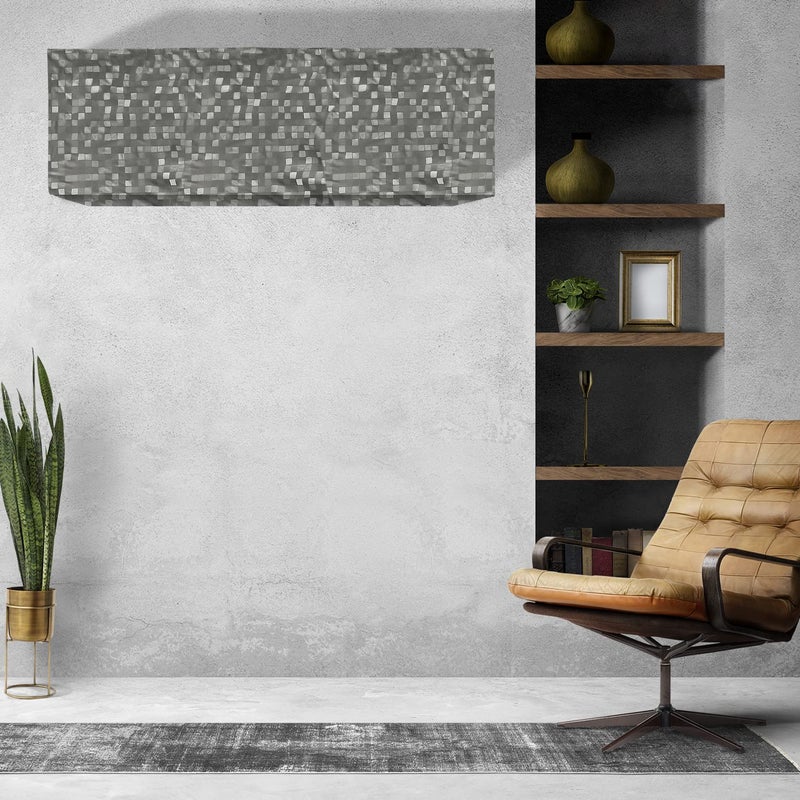 Kuber Industries غطاء مكيف هواء داخلي وخارجي من كوبر إندستريز بتصميم ثلاثي الأبعاد من قطعتين من مادة PVC بسعة 1.5 طن - رمادي (CTKTC01711) - Image 2