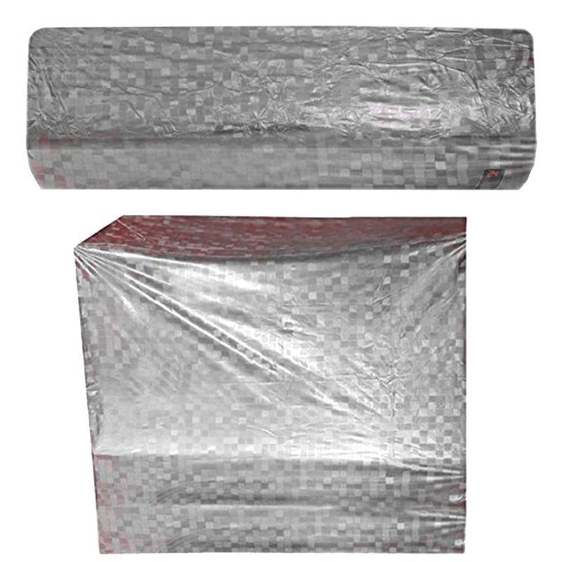 Kuber Industries غطاء مكيف هواء داخلي وخارجي من كوبر إندستريز بتصميم ثلاثي الأبعاد من قطعتين من مادة PVC بسعة 1.5 طن - رمادي (CTKTC01711) - Image 5