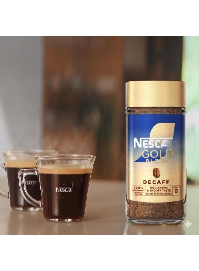 Nescafe Gold Blend Decaf Rich And Smooth Taste Instant Coffee - 95grams Single - Image 2