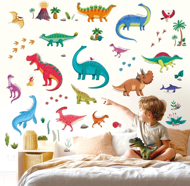 DECOWALL DS9-2115 16 Dinosaur Wall Stickers - Image 1