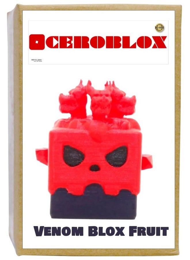 CERO Venom Blox Fruits - Perfect for Birthday and Gifts 3D Printed and Hand Painted (Red PLA Plastic) - Image 1