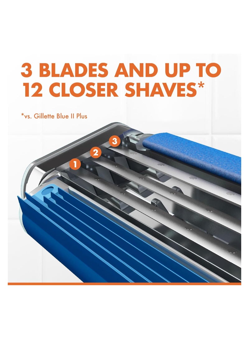 ماكينة حلاقة للاستخدام مرة واحدة للرجال بلو 3 كمفورت من جيليت، 12 قطعة - Image 3