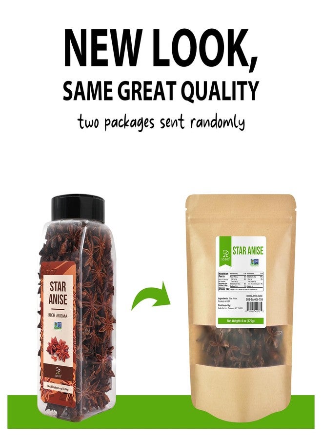 Soeos Star Anise Seeds 6oz (170g), Non-GMO Verified, Great for Baking and Tea, Anis Estrella, Whole Chinese Star Anise Pods, Dried Anise Star Spice - Image 4