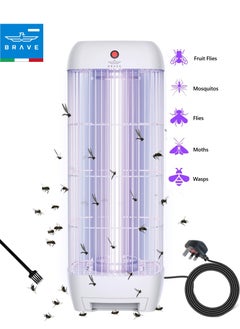 Brave High Power Mosquito Killer Lamp & Fly Trap, Smart Pest Control Device for Indoor & Outdoor Use, Effective in Killing Flying Insects, 15W Power & 1800V Electric Strike, Mosquito Fly Trap, 100% Original Insect Killer Device, High Power UV Mosquito Trap, Perfect for Home, Patio, Garden, Kitchen, Office, Camping, Durable Design, 24/7 Protection (White)  - Image 1